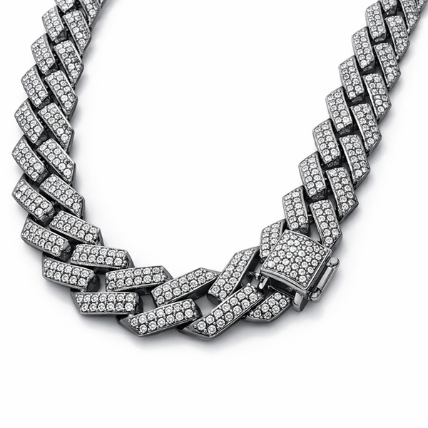 ICE OUT 14K WHITE GOLD NECKLACE